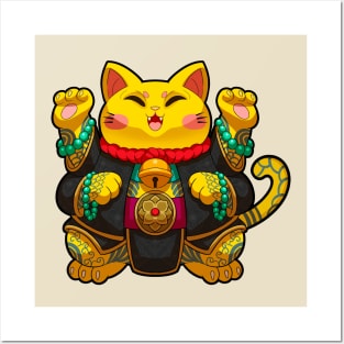 Cute Neko Maneki  T-Shirt 2 Posters and Art